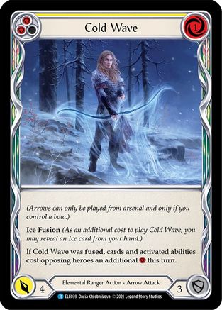 Image of Cold Wave (Yellow) [U-ELE039] (Tales of Aria Unlimited)  Unlimited Rainbow Foil