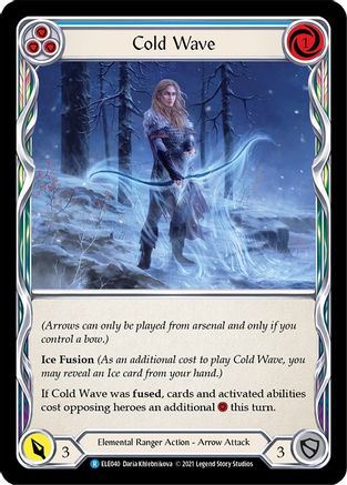 Image of Cold Wave (Blue) [U-ELE040] (Tales of Aria Unlimited)  Unlimited Rainbow Foil