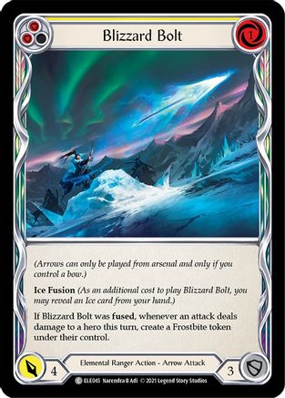 Image of Blizzard Bolt (Yellow) [U-ELE045] (Tales of Aria Unlimited)  Unlimited Rainbow Foil