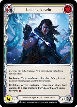 Image of Chilling Icevein (Yellow) [U-ELE051] (Tales of Aria Unlimited)  Unlimited Rainbow Foil