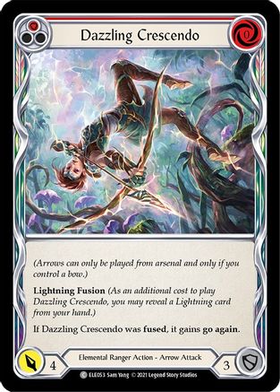 Image of Dazzling Crescendo (Red) [U-ELE053] (Tales of Aria Unlimited)  Unlimited Rainbow Foil
