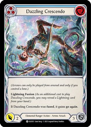Image of Dazzling Crescendo (Blue) [U-ELE055] (Tales of Aria Unlimited)  Unlimited Rainbow Foil