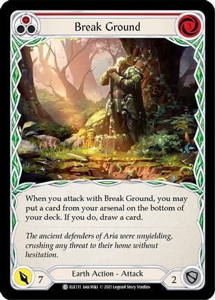 Image of Break Ground (Red) [U-ELE131] (Tales of Aria Unlimited)  Unlimited Rainbow Foil