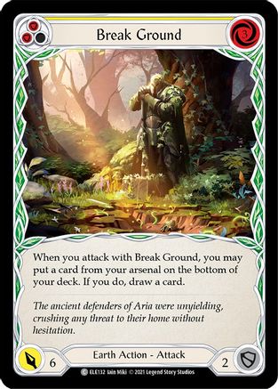 Image of Break Ground (Yellow) [U-ELE132] (Tales of Aria Unlimited)  Unlimited Rainbow Foil