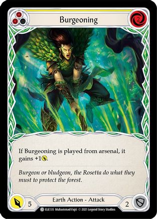 Image of Burgeoning (Yellow) [U-ELE135] (Tales of Aria Unlimited)  Unlimited Rainbow Foil
