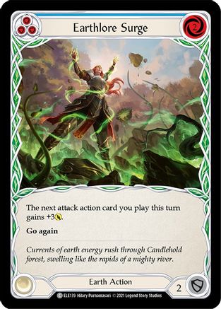 Image of Earthlore Surge (Blue) [U-ELE139] (Tales of Aria Unlimited)  Unlimited Rainbow Foil