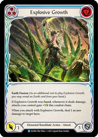 Image of Explosive Growth (Blue) [U-ELE069] (Tales of Aria Unlimited)  Unlimited Rainbow Foil