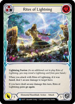 Image of Rites of Lightning (Yellow) [U-ELE071] (Tales of Aria Unlimited)  Unlimited Rainbow Foil