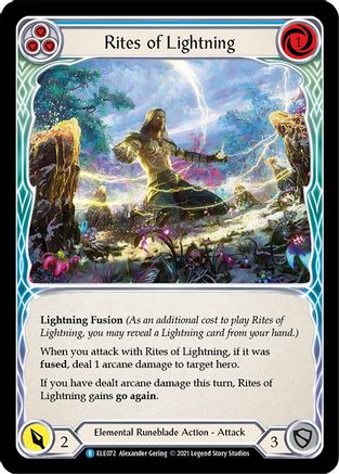 Image of Rites of Lightning (Blue) [U-ELE072] (Tales of Aria Unlimited)  Unlimited Rainbow Foil