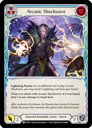 Image of Arcanic Shockwave (Blue) [U-ELE075] (Tales of Aria Unlimited)  Unlimited Rainbow Foil