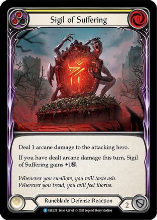 Image of Sigil of Suffering (Yellow) [U-ELE228] (Tales of Aria Unlimited)  Unlimited Rainbow Foil