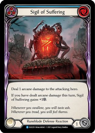 Image of Sigil of Suffering (Blue) [U-ELE229] (Tales of Aria Unlimited)  Unlimited Rainbow Foil