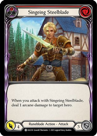 Image of Singeing Steelblade (Red) [U-ELE230] (Tales of Aria Unlimited)  Unlimited Rainbow Foil