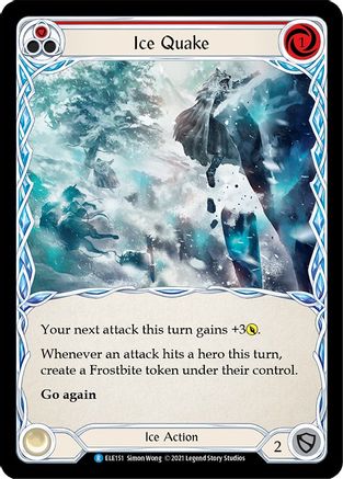 Image of Ice Quake (Red) [ELE151] (Tales of Aria)  1st Edition Rainbow Foil