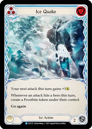 Image of Ice Quake (Blue) [U-ELE153] (Tales of Aria Unlimited)  Unlimited Rainbow Foil