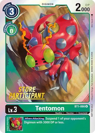 Image of Tentomon [BT1-066] (Store Participant) [Release Special Booster Promos]