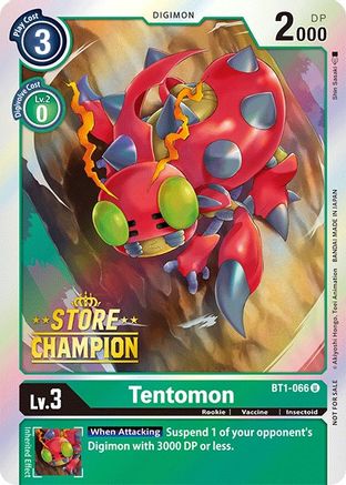 Image of Tentomon [BT1-066] (Store Champion) [Release Special Booster Promos]