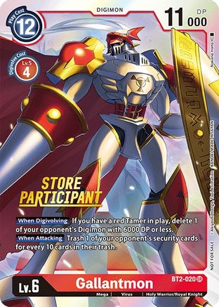 Image of Gallantmon [BT2-020] (Store Participant) [Release Special Booster Promos]