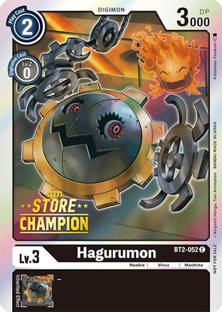 Image of Hagurumon [BT2-052] (Store Champion) [Release Special Booster Promos]