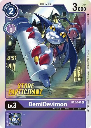 Image of DemiDevimon [BT2-067] (Store Participant) [Release Special Booster Promos]