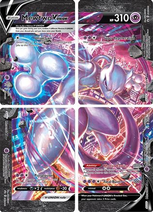 Image of Mewtwo V-Union (Set of 4) [Sword & Shield: Black Star Promos]