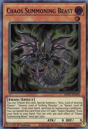 Image of Chaos Summoning Beast [MP21-EN250] Super Rare