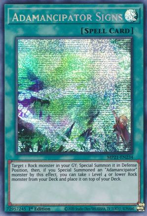 Image of Adamancipator Signs [MP21-EN234] Prismatic Secret Rare