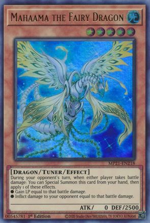 Image of Mahaama the Fairy Dragon [MP21-EN218] Ultra Rare