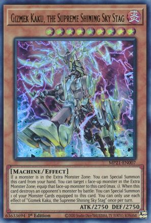 Image of Gizmek Kaku, the Supreme Shining Sky Stag [MP21-EN007] Ultra Rare