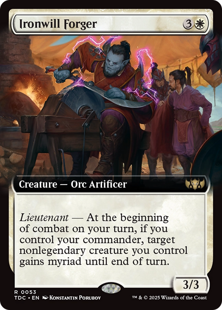 Image of Ironwill Forger (Extended Art) [Tarkir: Dragonstorm Commander]