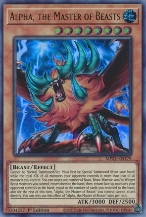 Image of Alpha, the Master of Beasts [MP21-EN179] Ultra Rare