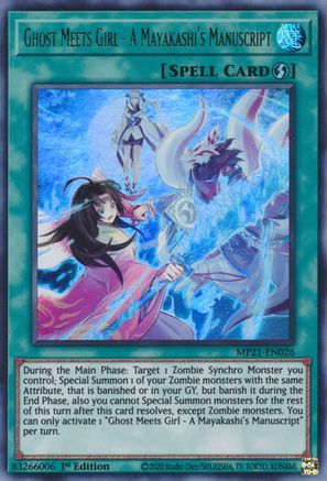 Image of Ghost Meets Girl - A Mayakashi's Manuscript [MP21-EN026] Ultra Rare