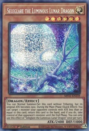 Image of Seleglare the Luminous Lunar Dragon [MP21-EN159] Prismatic Secret Rare