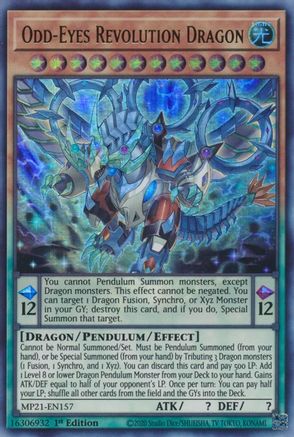 Image of Odd-Eyes Revolution Dragon [MP21-EN157] Ultra Rare