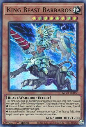 Image of King Beast Barbaros [MP21-EN057] Ultra Rare
