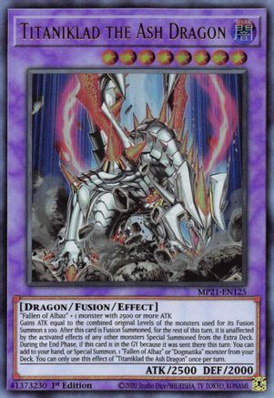 Image of Titaniklad the Ash Dragon [MP21-EN125] Ultra Rare