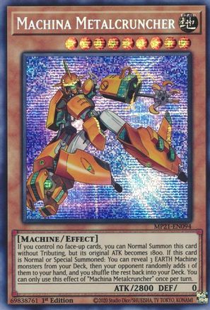 Image of Machina Metalcruncher [MP21-EN094] Prismatic Secret Rare