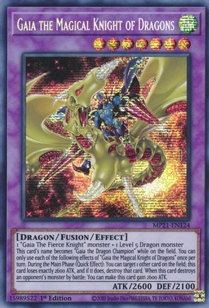 Image of Gaia the Magical Knight of Dragons [MP21-EN124] Prismatic Secret Rare