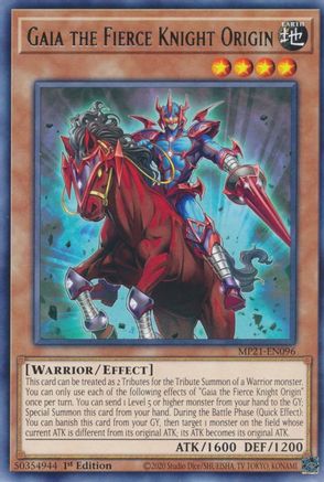 Image of Gaia the Fierce Knight Origin [MP21-EN096] Rare