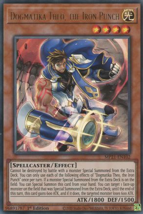 Image of Dogmatika Theo, the Iron Punch [MP21-EN102] Ultra Rare