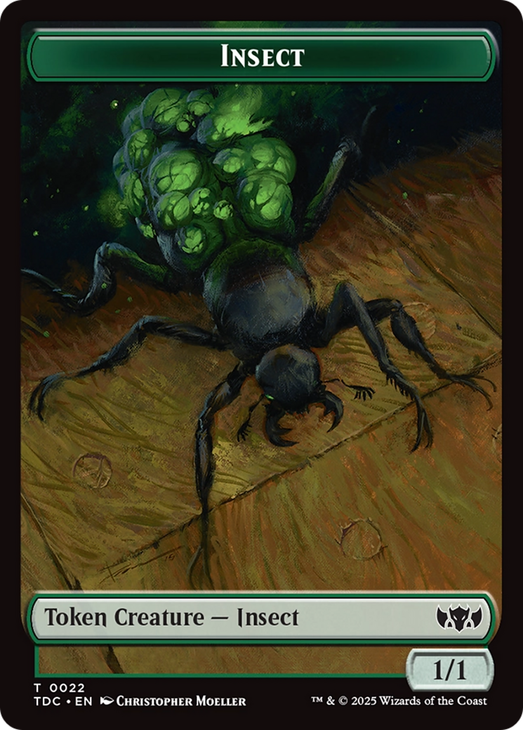 Image of Insect (0022) // Plant Double-Sided Token [Tarkir: Dragonstorm Commander Tokens]