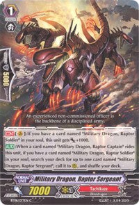 Image of Military Dragon, Raptor Sergeant (BT08/077EN) [Blue Storm Armada]