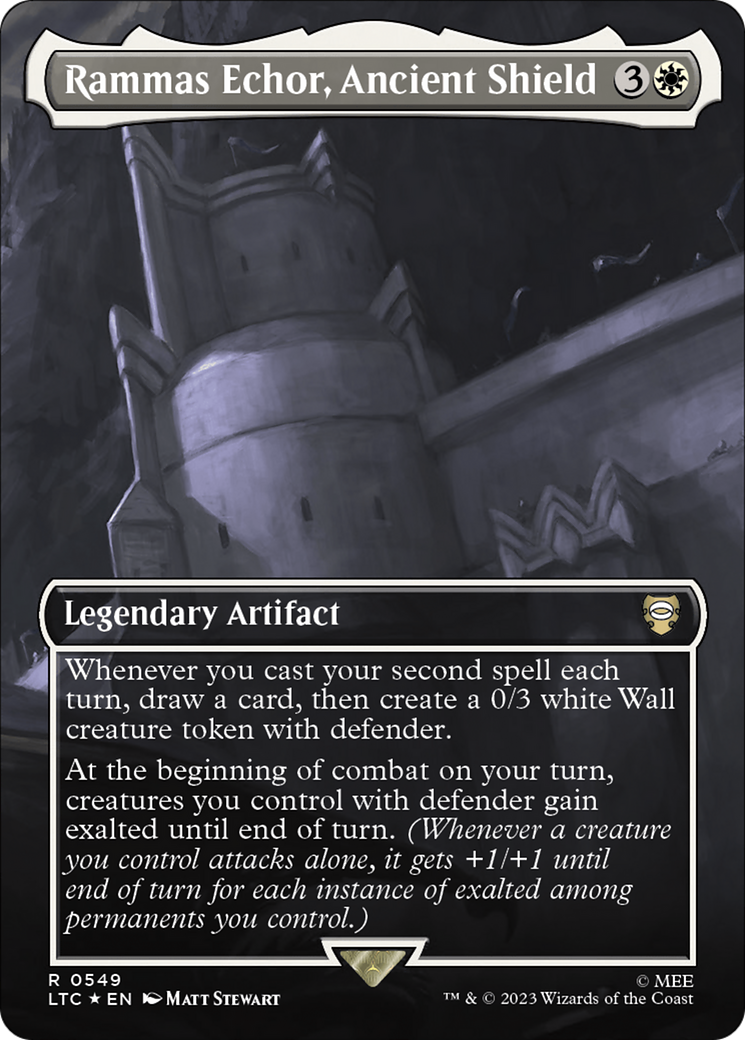 Image of Rammas Echor, Ancient Shield (Borderless) (Surge Foil) [The Lord of the Rings: Tales of Middle-Earth Commander]