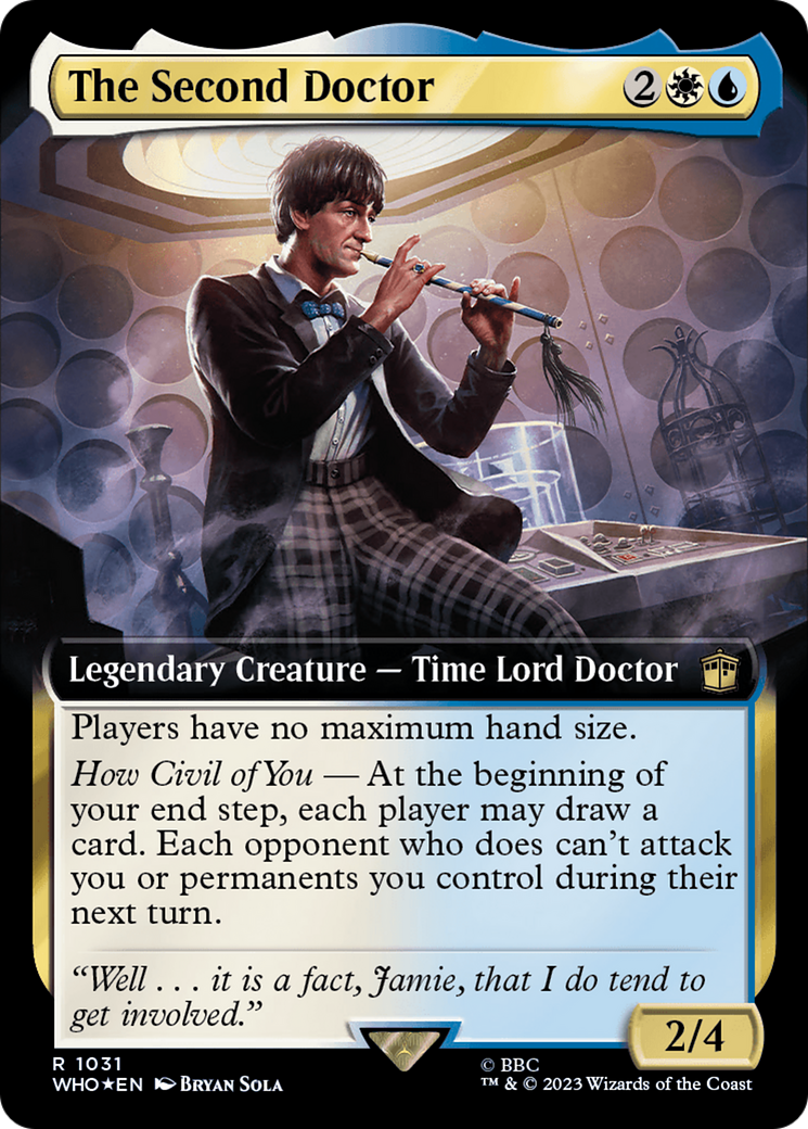 Image of The Second Doctor (Extended Art) (Surge Foil) [Doctor Who]