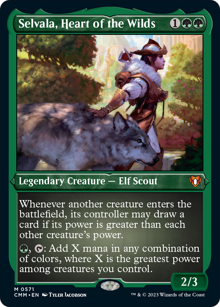 Image of Selvala, Heart of the Wilds (Foil Etched) [Commander Masters]