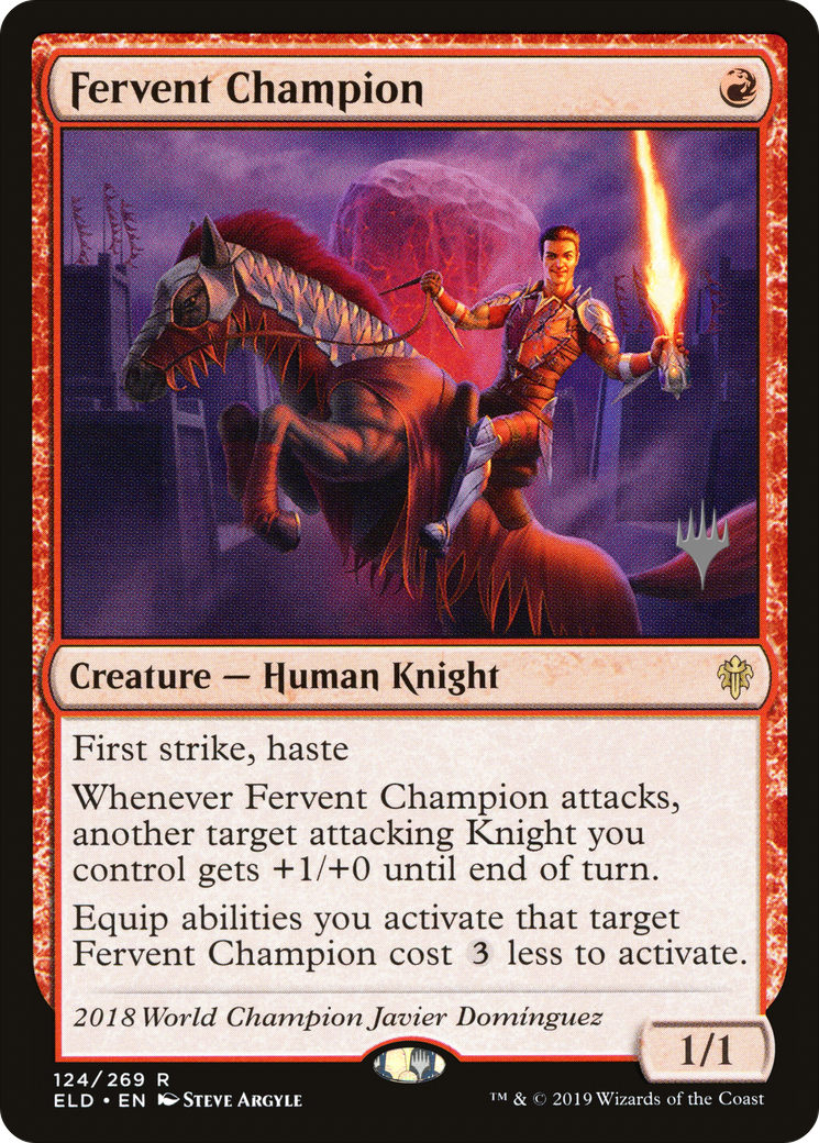 Image of Fervent Champion (Promo Pack) [Throne of Eldraine Promos]