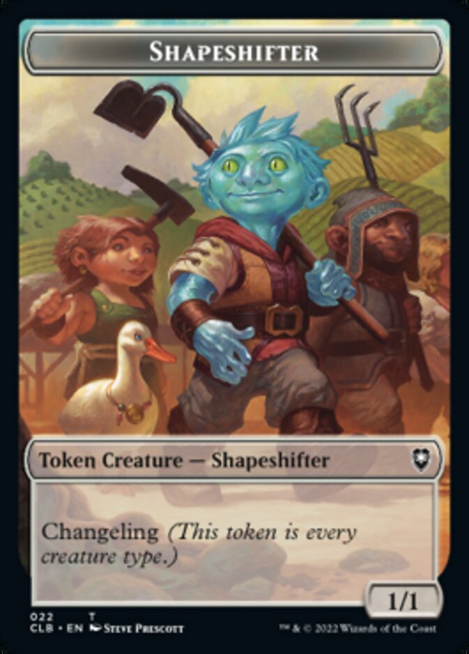 Image of Shapeshifter (022) // Clue Double-Sided Token [Commander Legends: Battle for Baldur's Gate Tokens]
