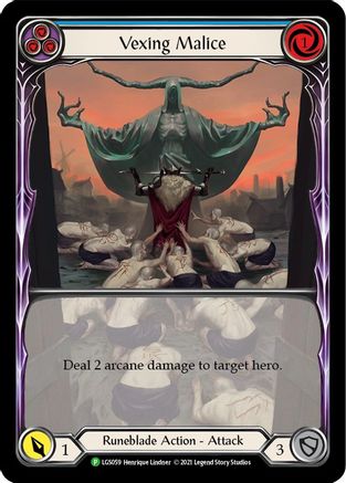 Image of Vexing Malice (Blue) [LGS059] (Promo)  Rainbow Foil