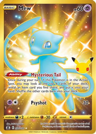 Image of Mew (025/025) (Gold) [Celebrations: 25th Anniversary]