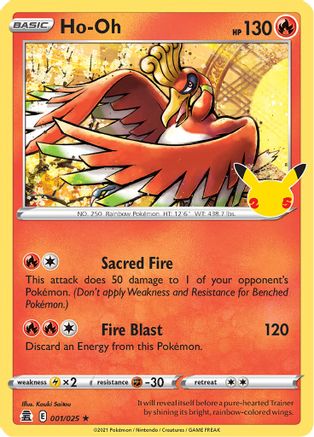 Image of Ho-oh (001/025) [Celebrations: 25th Anniversary]